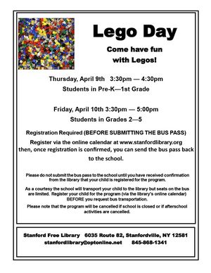 Lego Day Grades 2 - 